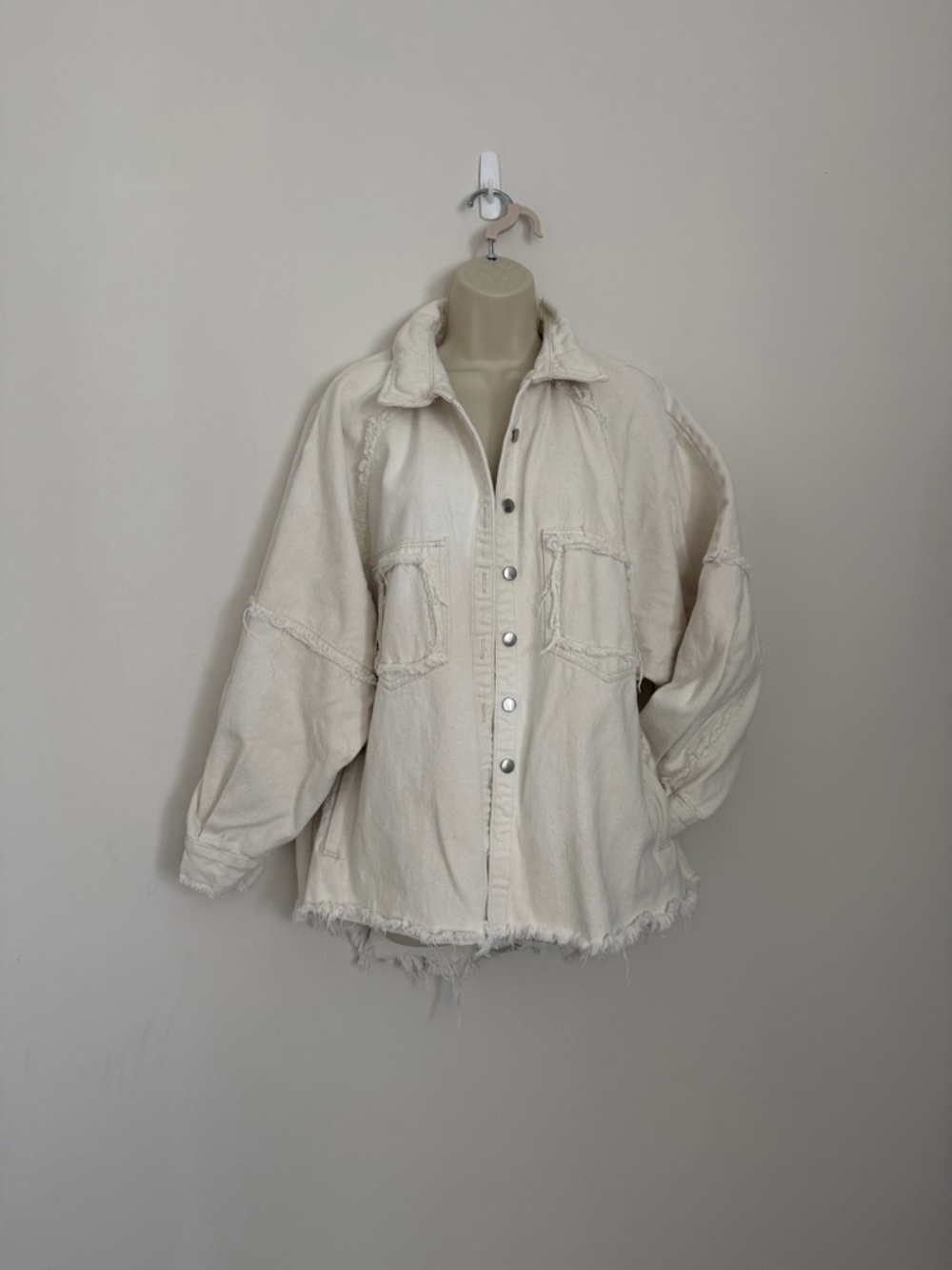 Off white Distressed denim Jacket